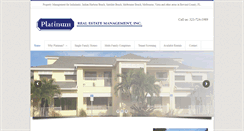 Desktop Screenshot of platinumrealestatemanagement.com